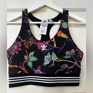 Adidas Reversible Black/Floral Sports Bra